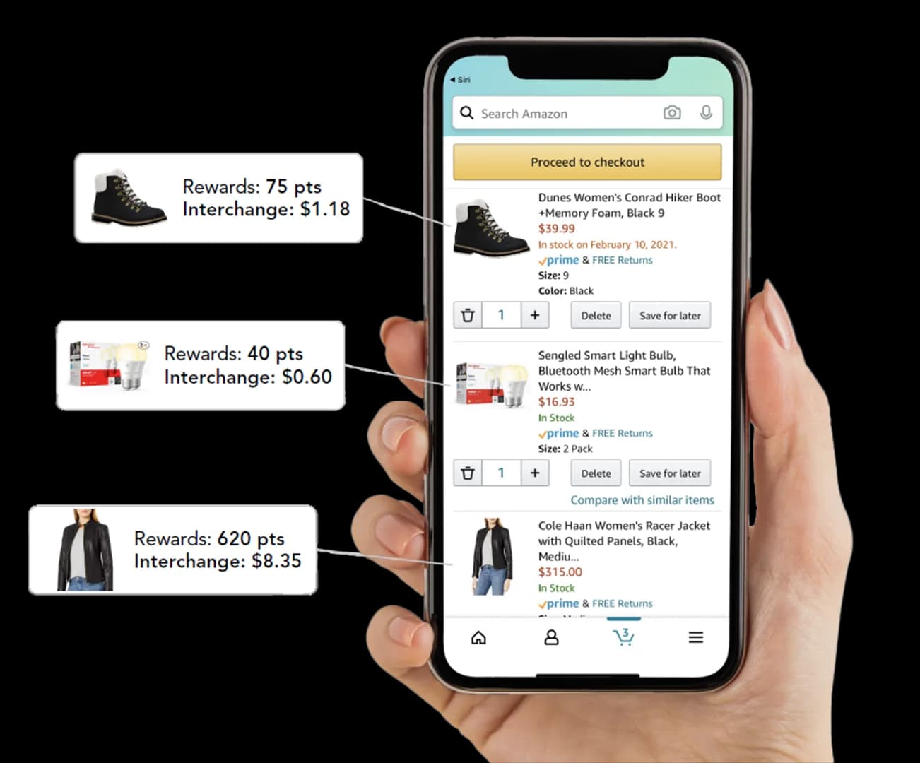 Mobile banking card-on-file integration